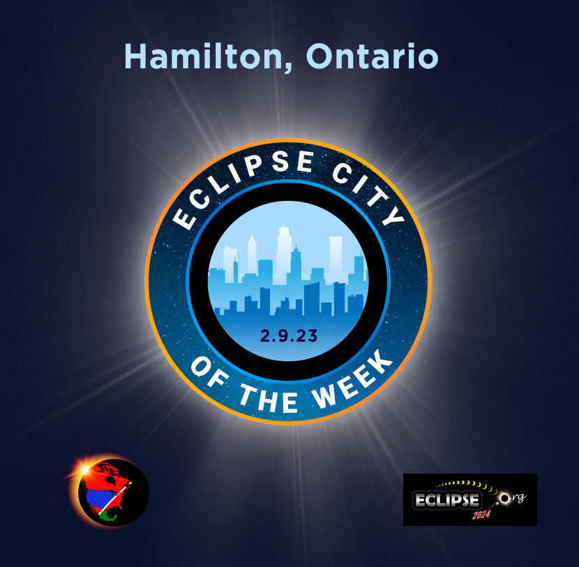 Hamilton ON ciudad de la semana del eclipse de 2024