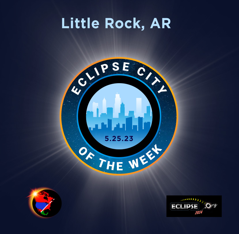 Little Rock AR ciudad de la semana del eclipse de 2024