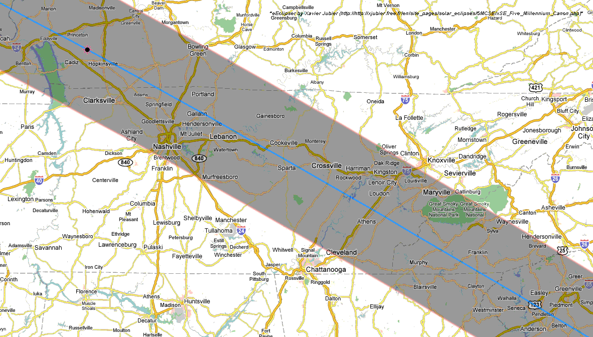 Total Solar Eclipse 2017 Maps Of The Path