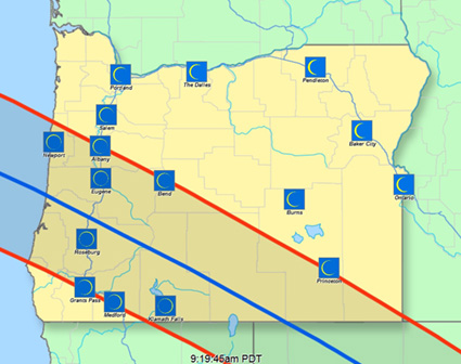 Oregon 2023 eclipse state animation