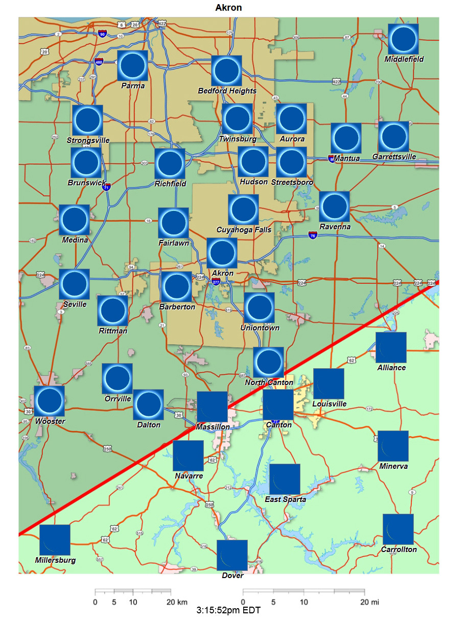 Interactive 2024 eclipse map for Akron-Canton
