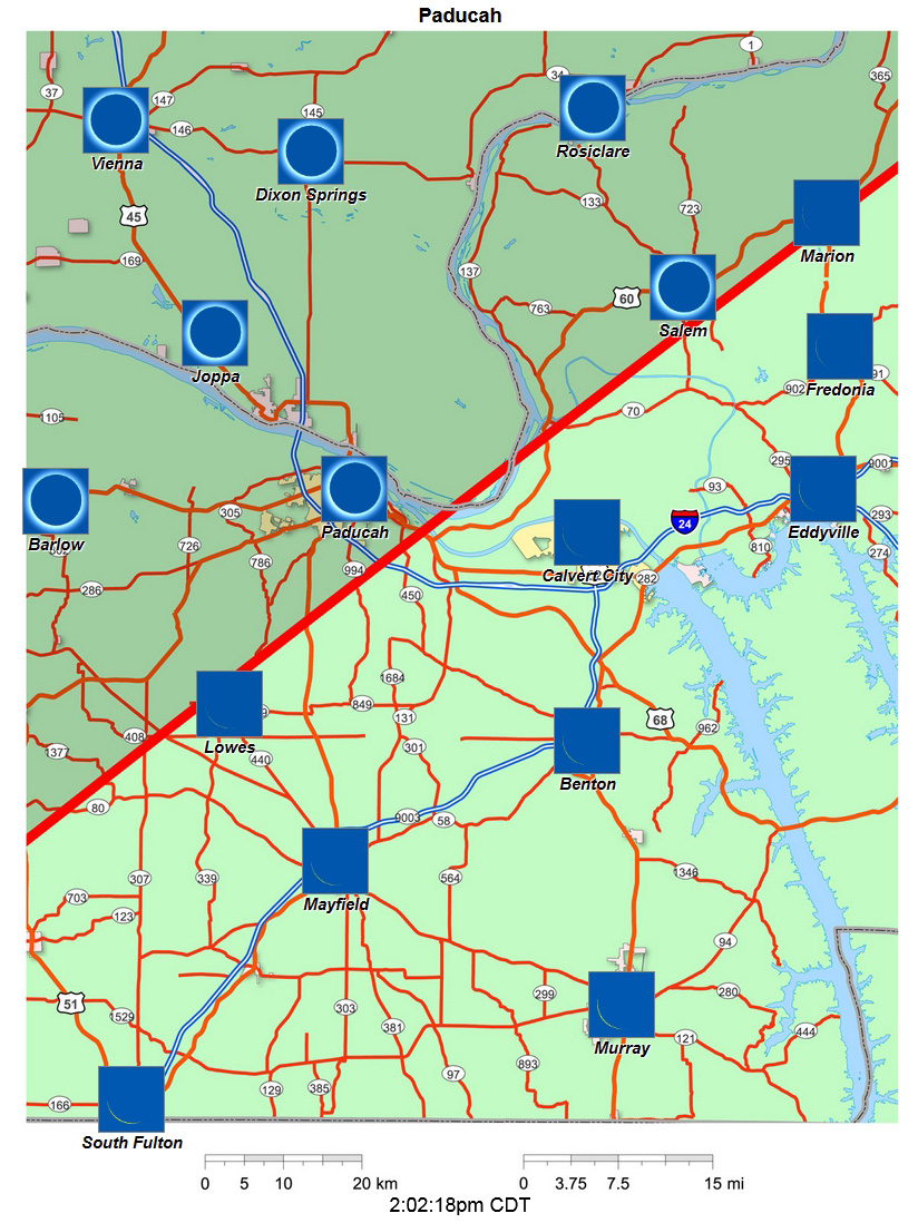 Interactive 2024 eclipse map for Paducah