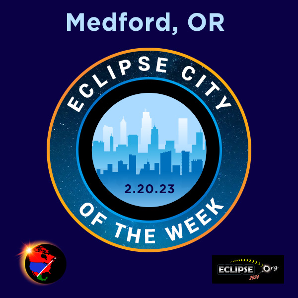 Medford, OR cidade da semana do eclipse de 2023