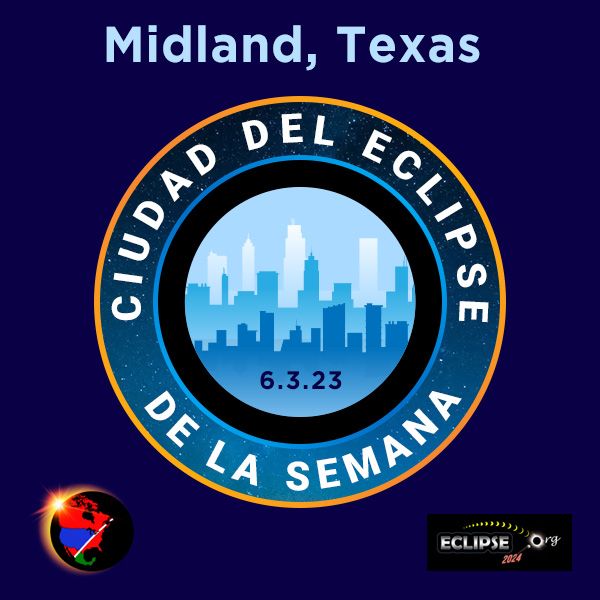 Midland, TX ciudad de la semana del eclipse de 2023