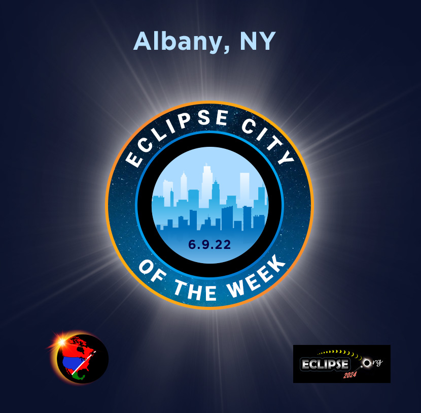 Albany NY cidade da semana do eclipse de 2024