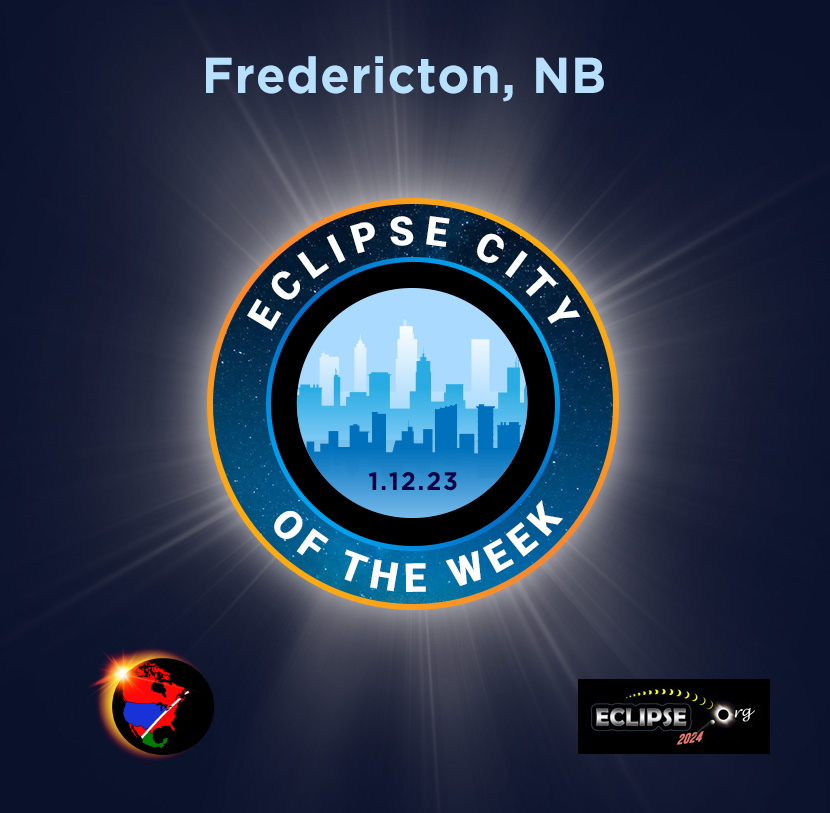 Fredericton NB cidade da semana do eclipse de 2024