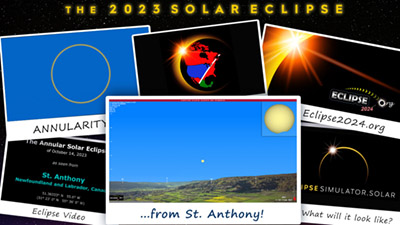 Eclipse simulation video for St Anthony Harbour