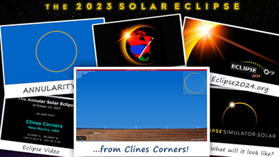 Eclipse simulation video for Clines Corners