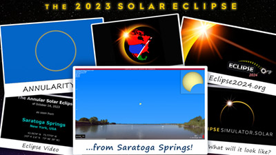 Eclipse simulation video for Saratoga Springs