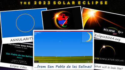 Eclipse simulation video for San Pablo de las Salinas