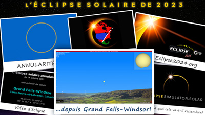 Vidéos de simulation de l'éclipse pour Grand Falls-Windsor