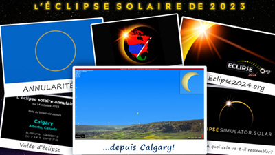 Vidéos de simulation de l'éclipse pour Calgary