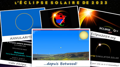 Vidéos de simulation de l'éclipse pour Botwood