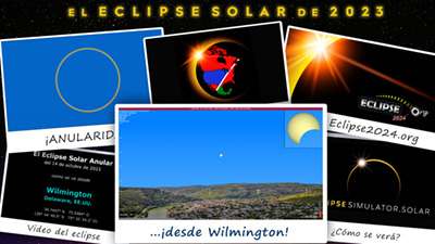 Video de simulación del eclipse para Wilmington