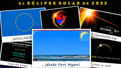 Video de simulación del eclipse para Fort Myers
