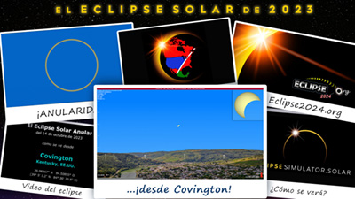 Video de simulación del eclipse para Covington