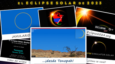 Video de simulación del eclipse para Tonopah
