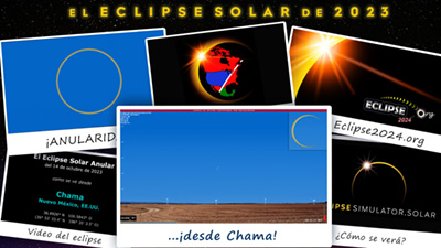 Video de simulación del eclipse para Chama