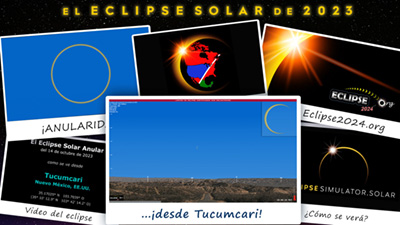 Video de simulación del eclipse para Tucumcari