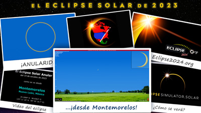 Video de simulación del eclipse para Montemorelos