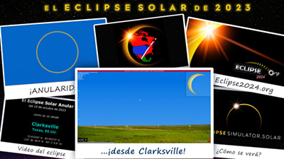 Video de simulación del eclipse para Clarksville