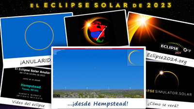 Video de simulación del eclipse para Hempstead