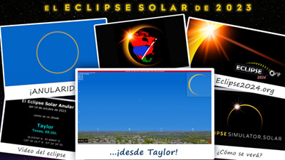 Video de simulación del eclipse para Taylor