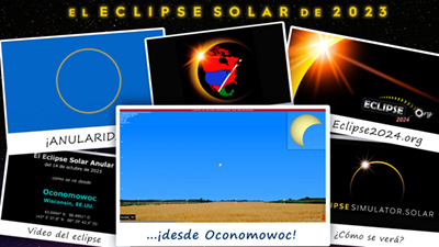 Video de simulación del eclipse para Oconomowoc