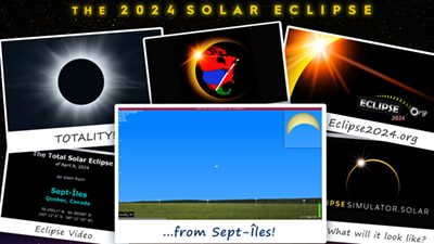 Eclipse simulation video for Sept-Iles