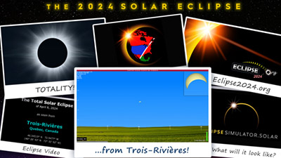 Eclipse simulation video for Trois-Rivieres