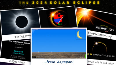 Eclipse simulation video for Zapopan
