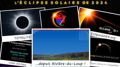Vidéos de simulation de l'éclipse pour Riviere-du-Loup