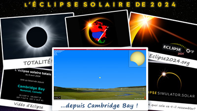 Vidéos de simulation de l'éclipse pour Cambridge Bay