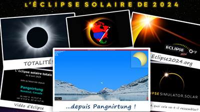 Vidéos de simulation de l'éclipse pour Pangnirtung