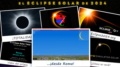 Video de simulación del eclipse para Rome