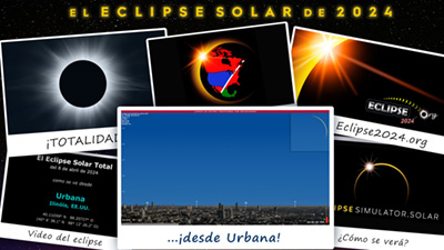 Video de simulación del eclipse para Urbana