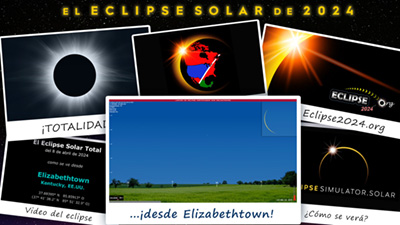 Video de simulación del eclipse para Elizabethtown