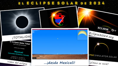 Video de simulación del eclipse para Mexicali