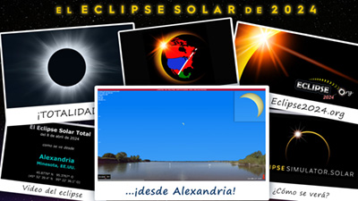 Video de simulación del eclipse para Alexandria