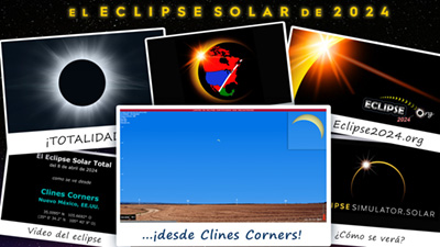 Video de simulación del eclipse para Clines Corners