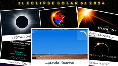 Video de simulación del eclipse para Cuervo