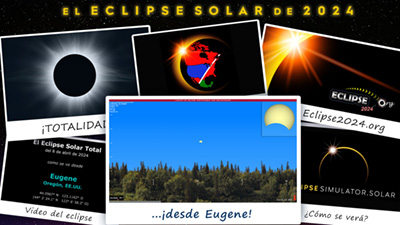 Video de simulación del eclipse para Eugene