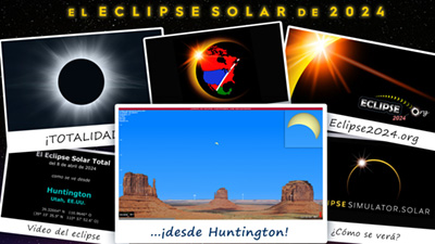 Video de simulación del eclipse para Huntington