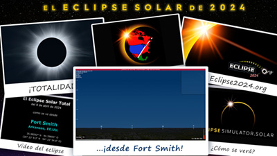 Video de simulación del eclipse para Fort Smith