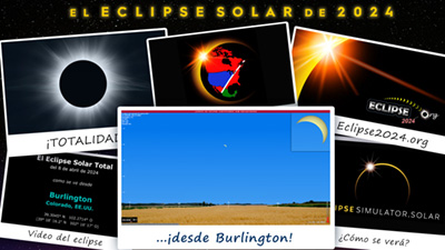 Video de simulación del eclipse para Burlington